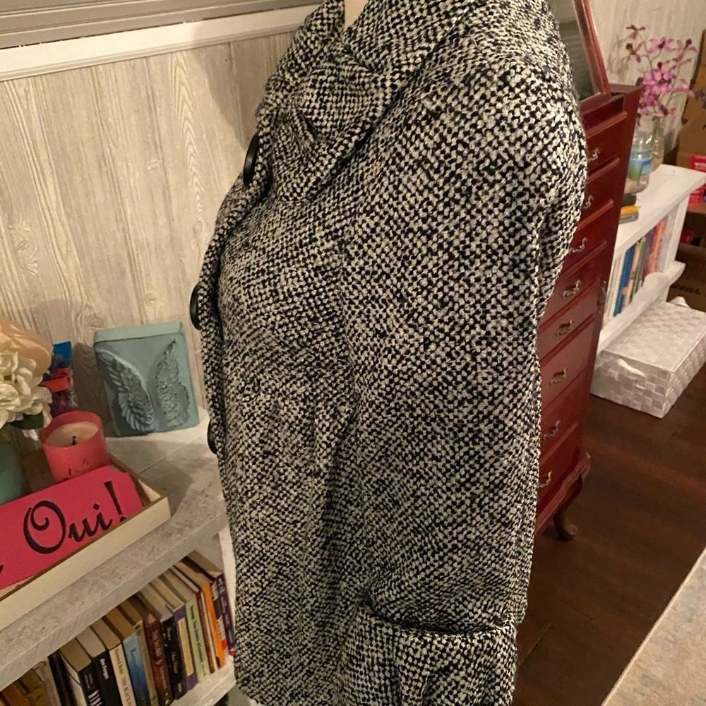 *Kensie* 🌺COQUETTE-Style🌺 Lined Tweed *Parisian* Swing Coat *Snaps* Sz 2 - Picture 8 of 8